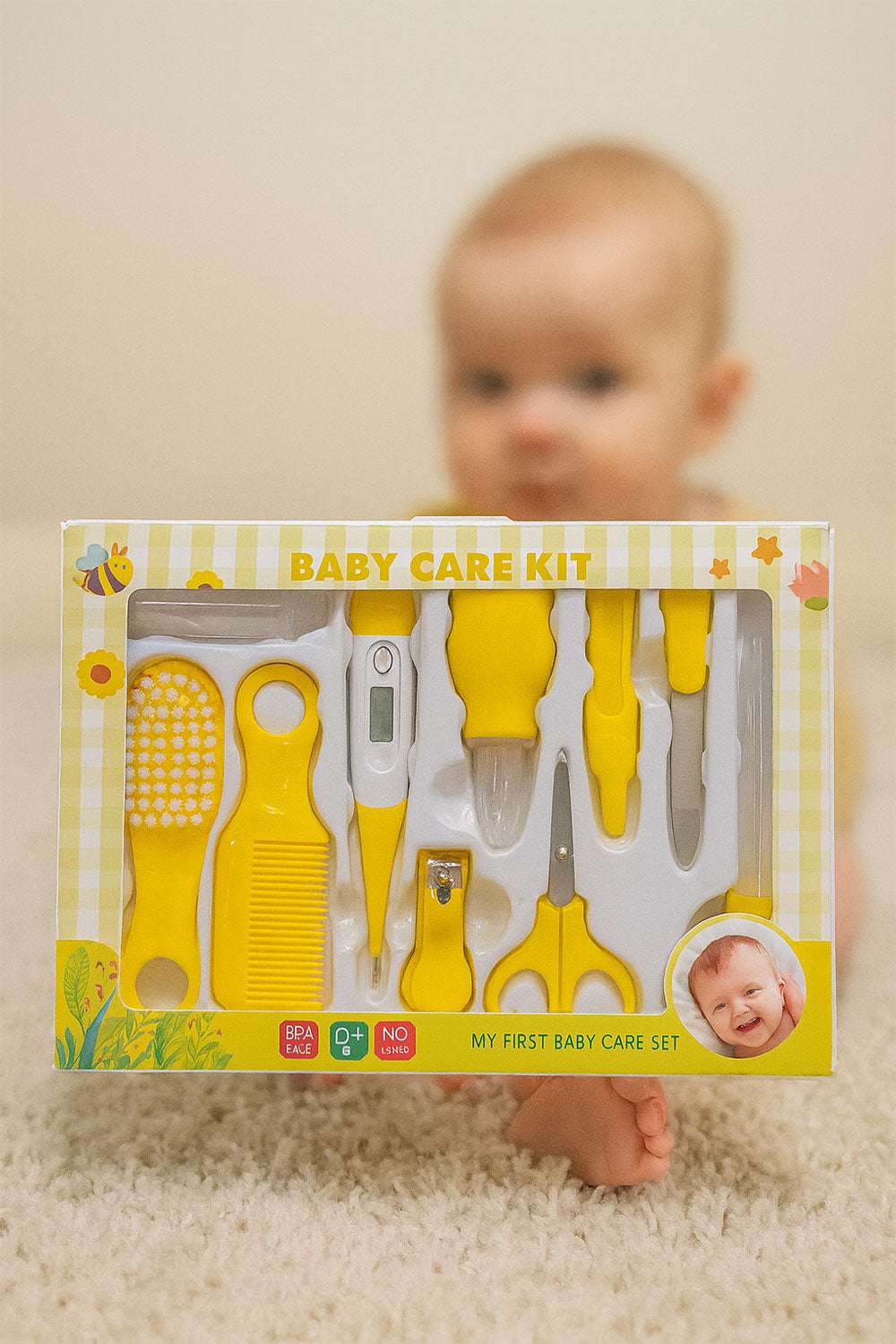 10Pcs Baby Care Kit Nail Clipper Thermometer Toothbrush Comb Brush Set for Newborn Infant