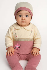 3 Pcs Floral Charm Baby Set