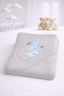 Gray Hooded Soft Cotton Baby Wrapping Sheet