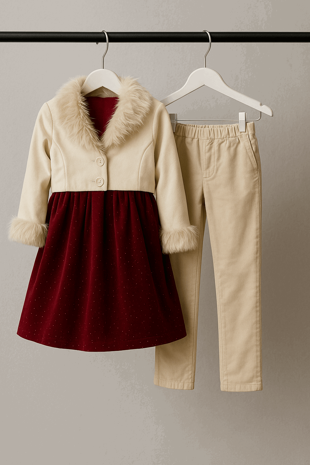 Velvet 2 Pcs Charming Girl Frock KDS 061