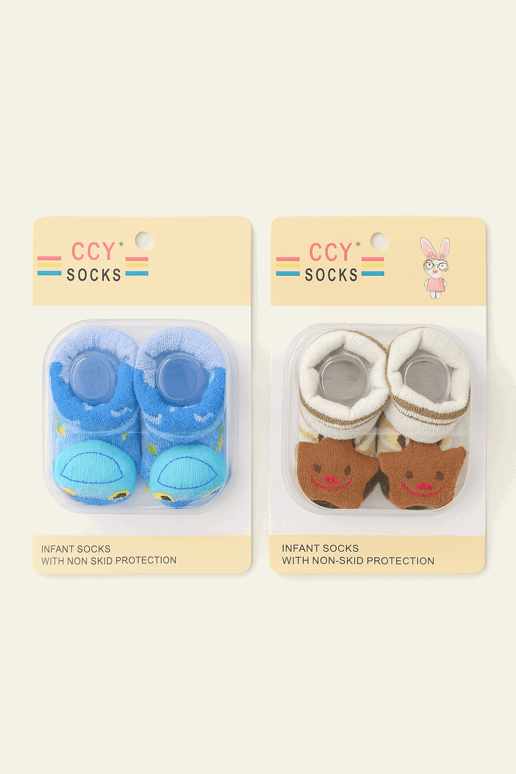 Tiny Treads Delight Baby Anti-Slip Socks Pack of 2 KDS 031