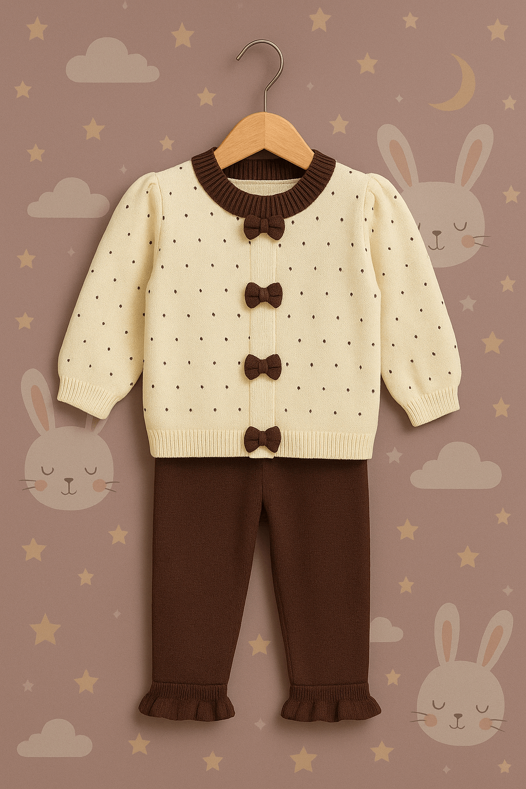 Girls Woolen Sweater & Pajama Set KDC 016