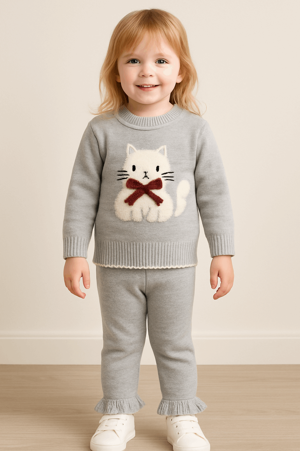 Girls Woolen Sweater & Pajama Set KDC 018