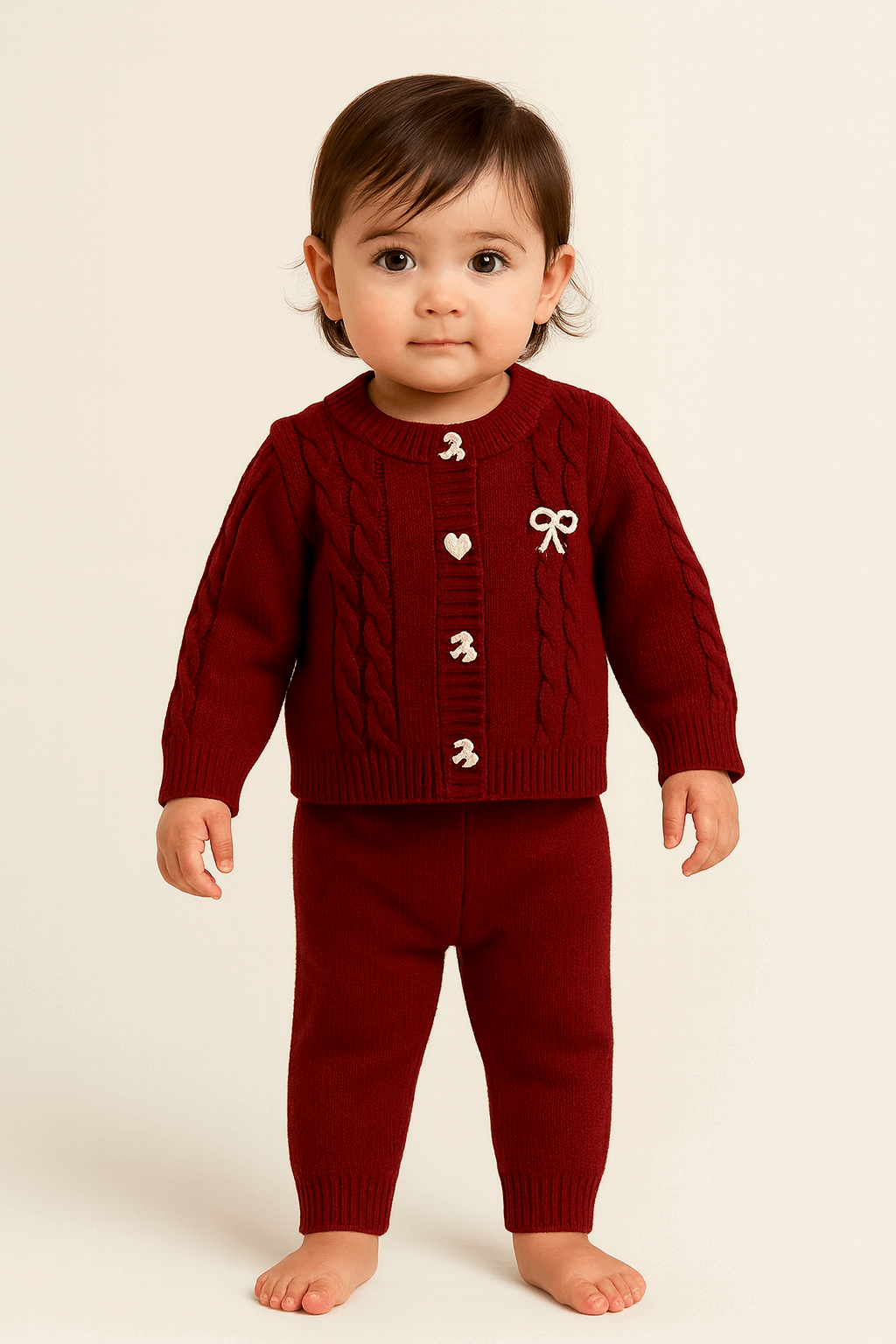 Girls Woolen Sweater & Pajama Set KDC 027