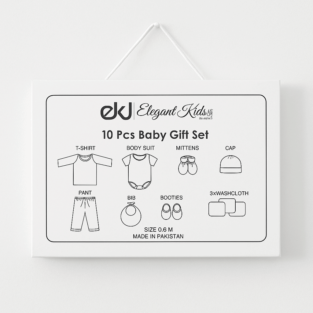 Winter Born Baby Cloth Welcome Gift Set 10 Pcs