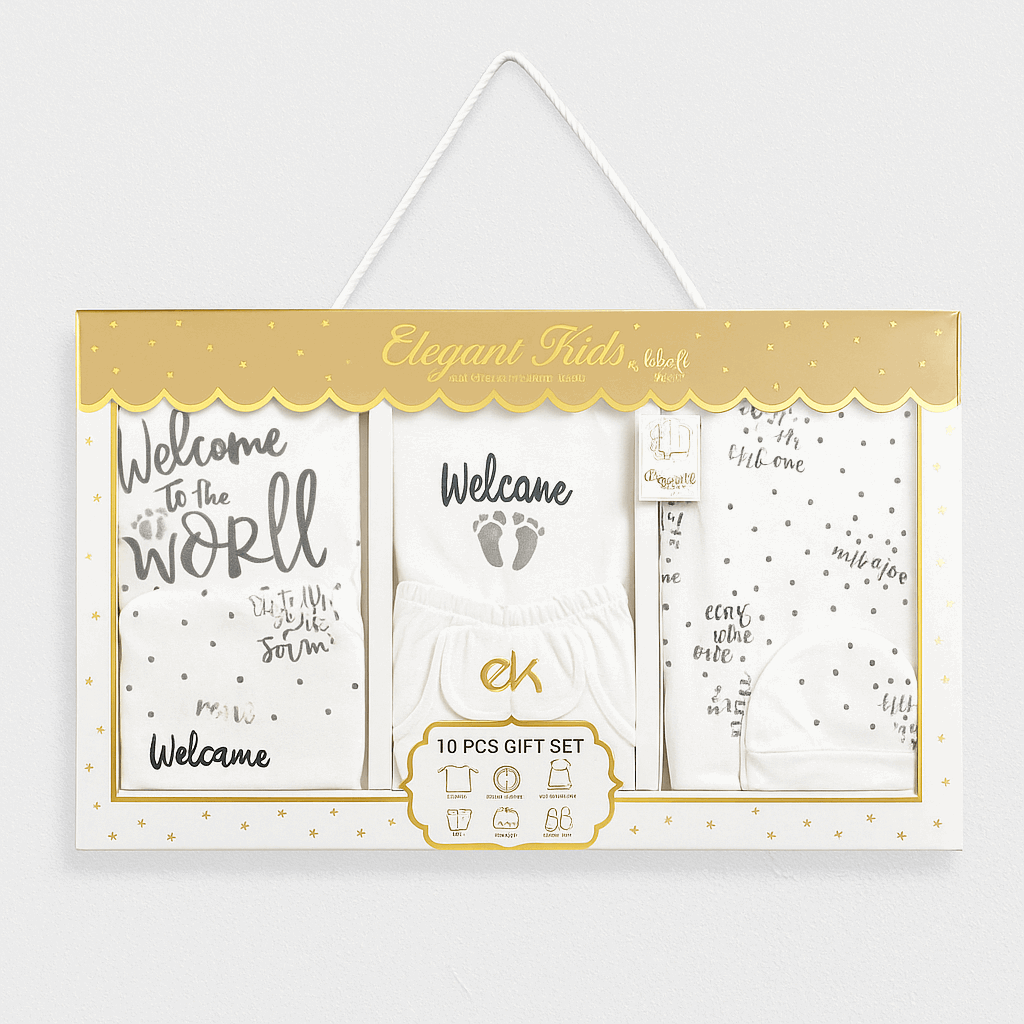 Winter Born Baby Cloth Welcome Gift Set 10 Pcs