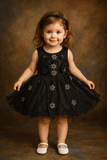 Girl Embroidered Frock Black KDS 39