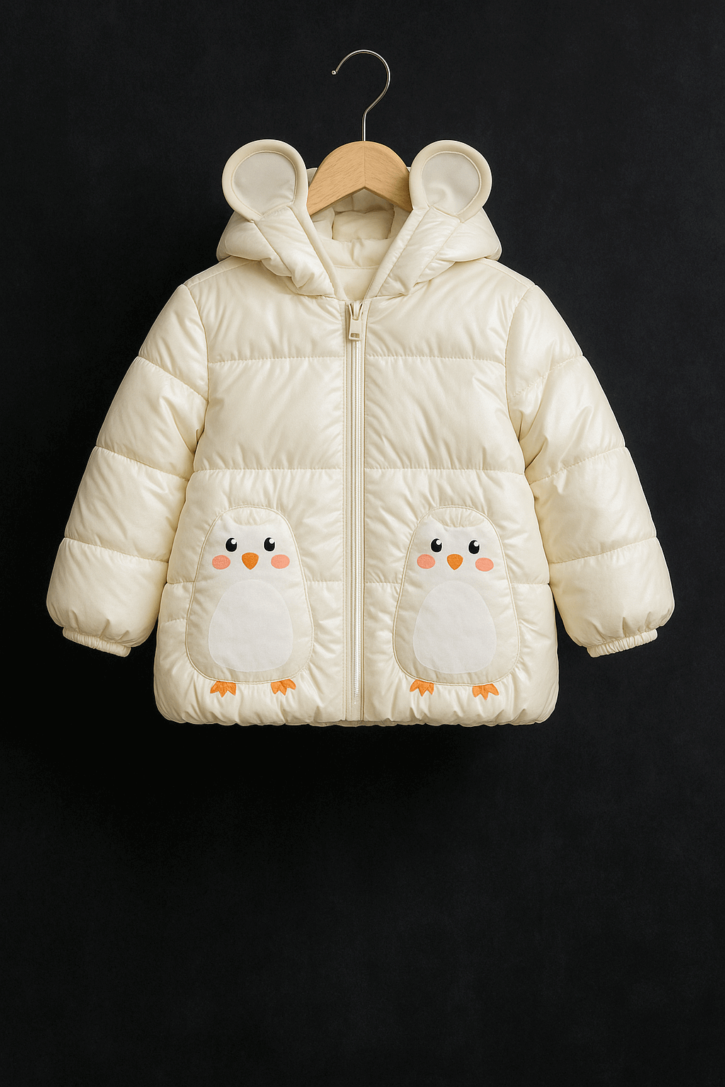 Girl Quilted Jacket White KDC 014
