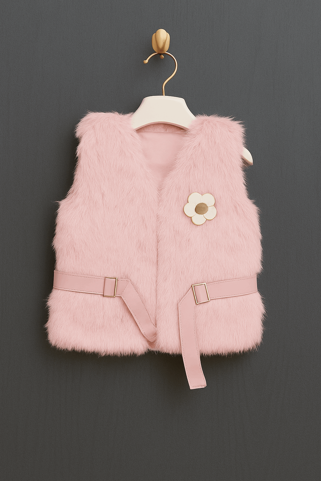 Sleeve Less Fur Jacket KDS 029