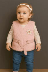 Sleeve Less Fur Jacket KDS 029