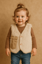 Sleeve Less Fur Jacket KDS 028