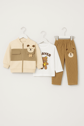 Boy Winter 3 Pcs Shirt Pajama KDC 040