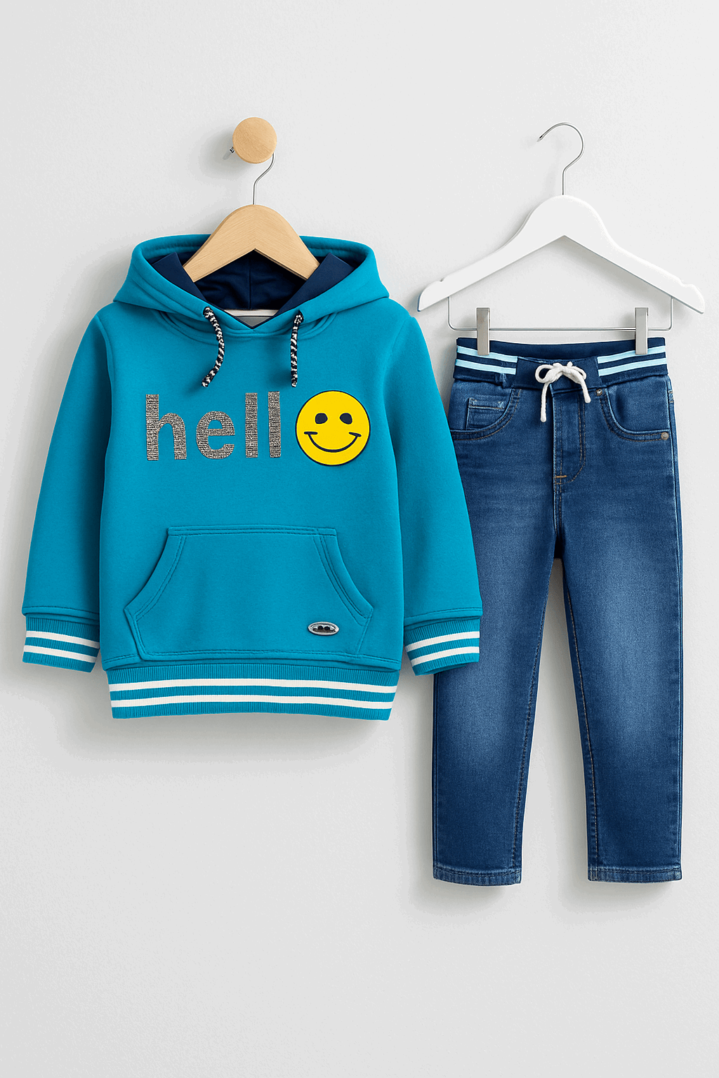 Boy Hoodie Shirt Denim Pant KDC 041