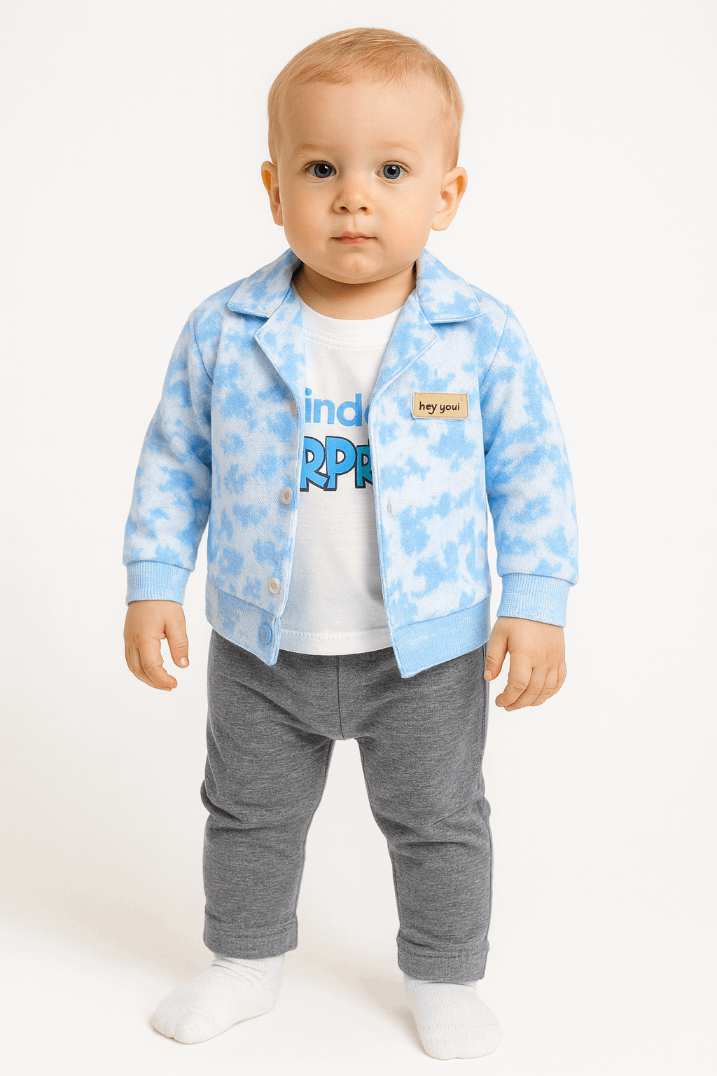 Baby 3 Pcs Upper Shirt & Pajama Set KDC 063