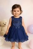 Girl Embroidered Blue Frock KDS 42