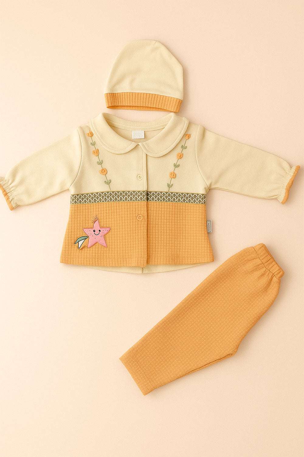 3 Pcs Floral Charm Baby Set