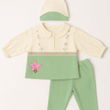 3 Pcs Floral charm Baby Set