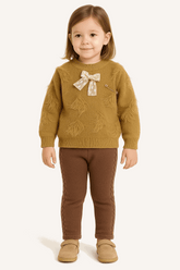 Girls Woolen Shirt & Pajama Set KDC 022
