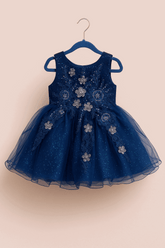 Girl Embroidered Frock Blue KDS 35