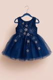 Girl Embroidered Frock Blue KDS 35