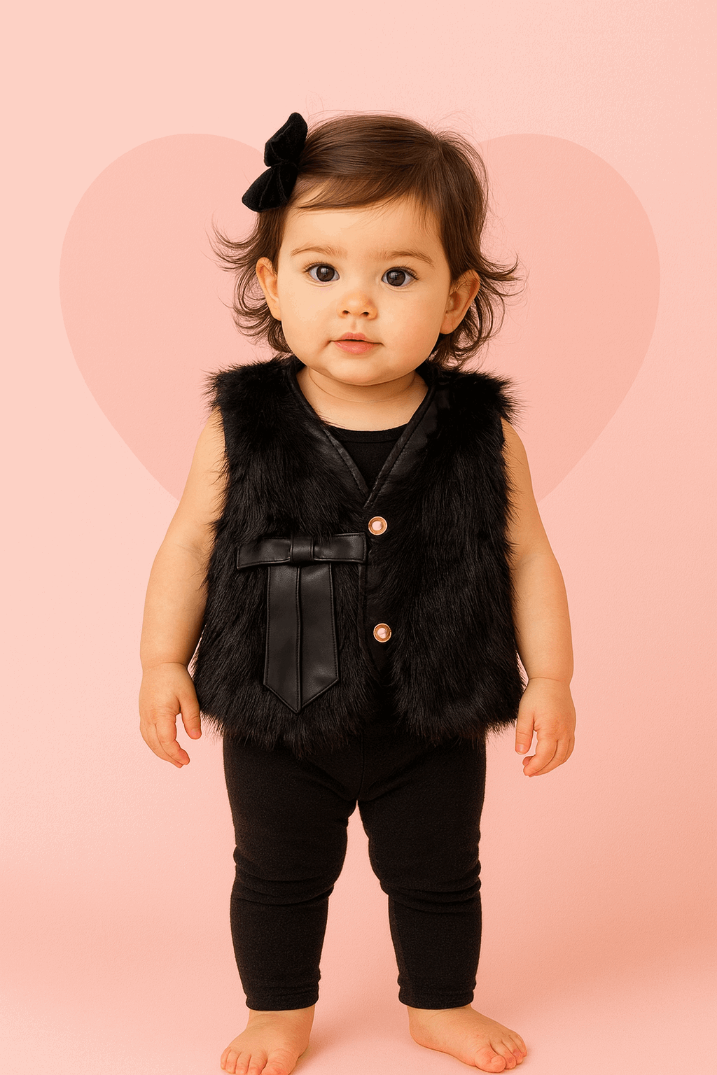 Sleeve Less Fur Jacket KDS 027