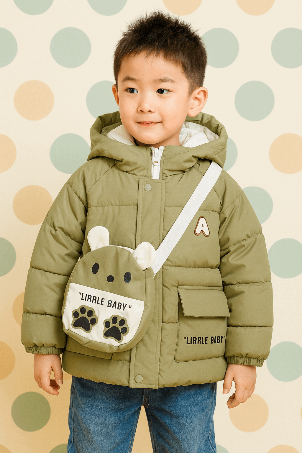 Boy Quilted Jacket With Bag KDC 029