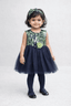 Infant Girls Net Fancy Frock 3 Pcs - Kiddiesco