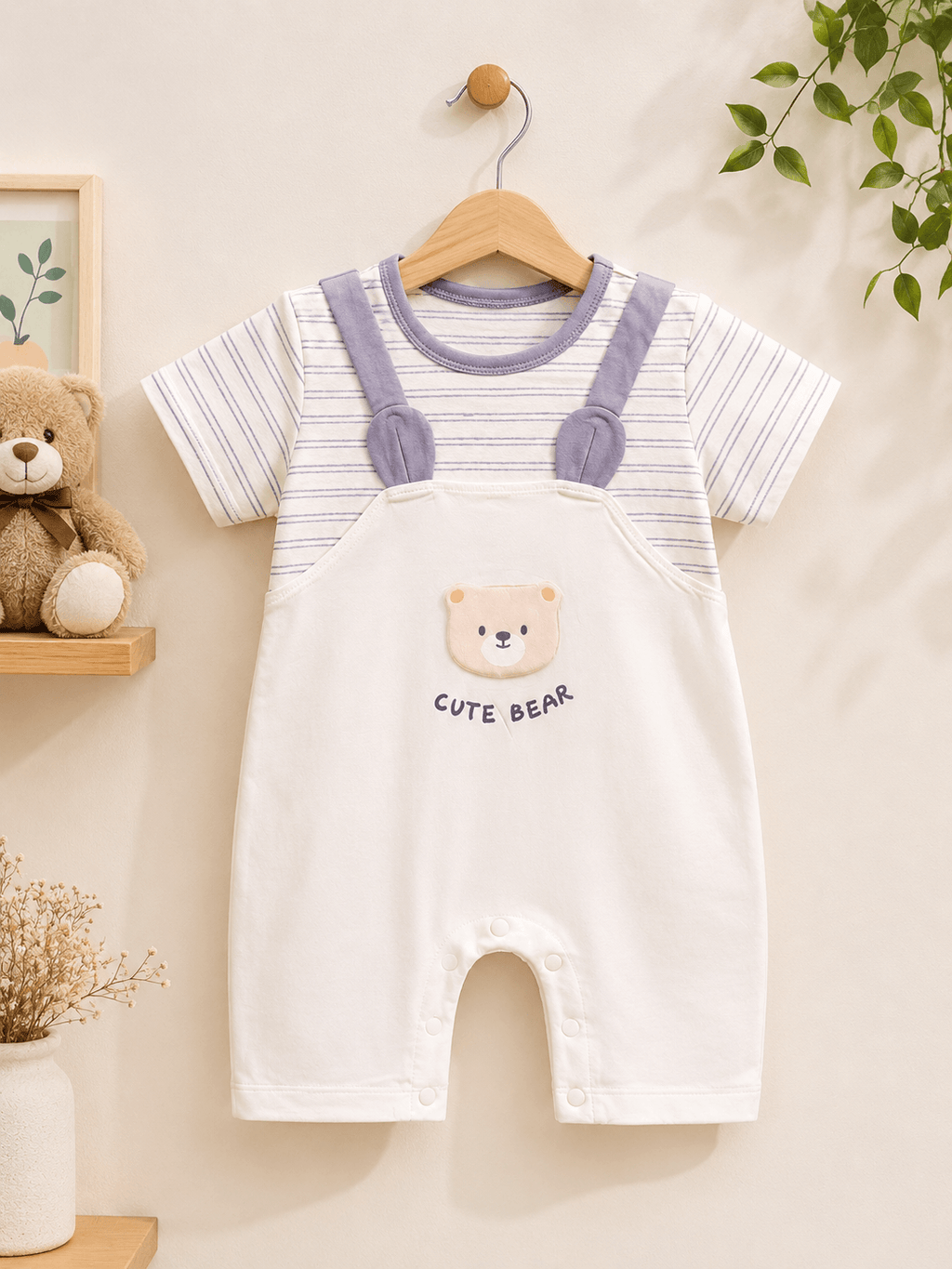 Baby Bear Charm Romper Outfit