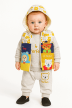 3 Pcs Baby Puffer Jacket Set KDC 078 - Kiddiesco