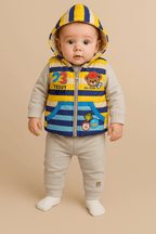 3 Pcs Baby Puffer Jacket Set KDC 079 - Kiddiesco