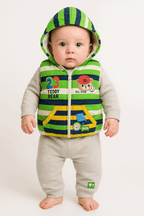 3 Pcs Baby Puffer Jacket Set KDC 079 - Kiddiesco