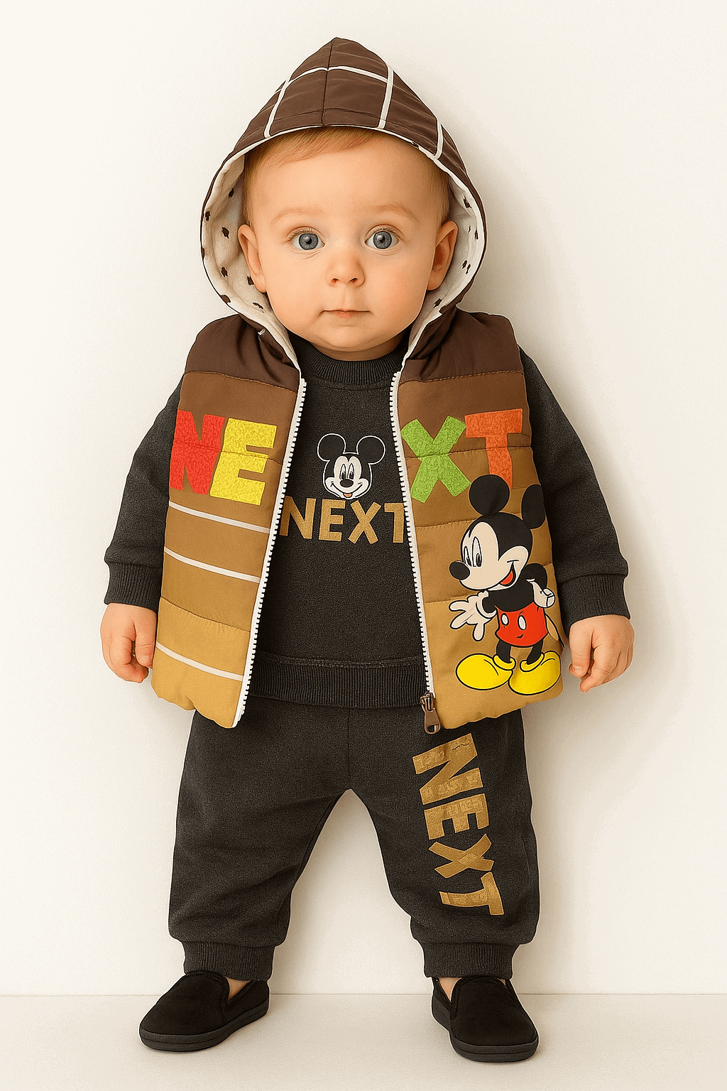 3 Pcs Baby Puffer Jacket Set KDC 080 - Kiddiesco