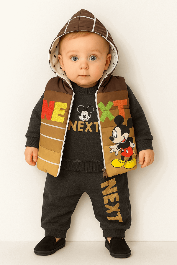 3 Pcs Baby Puffer Jacket Set KDC 080 - Kiddiesco