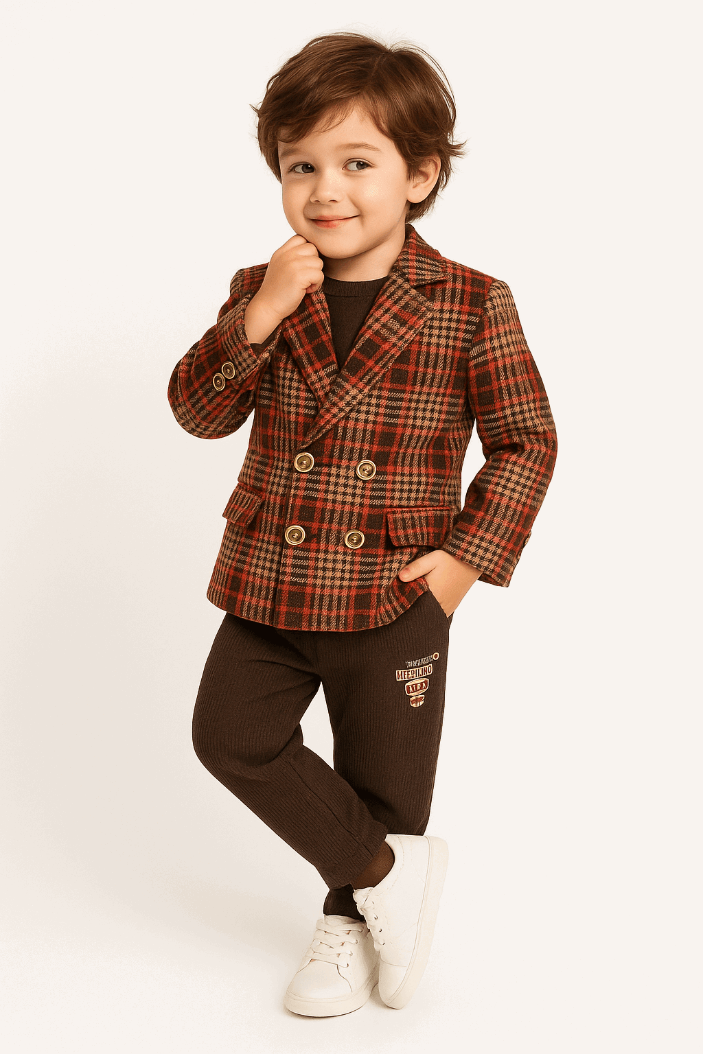3 Pcs Boy Coat suit Set KDC 020 - Kiddiesco