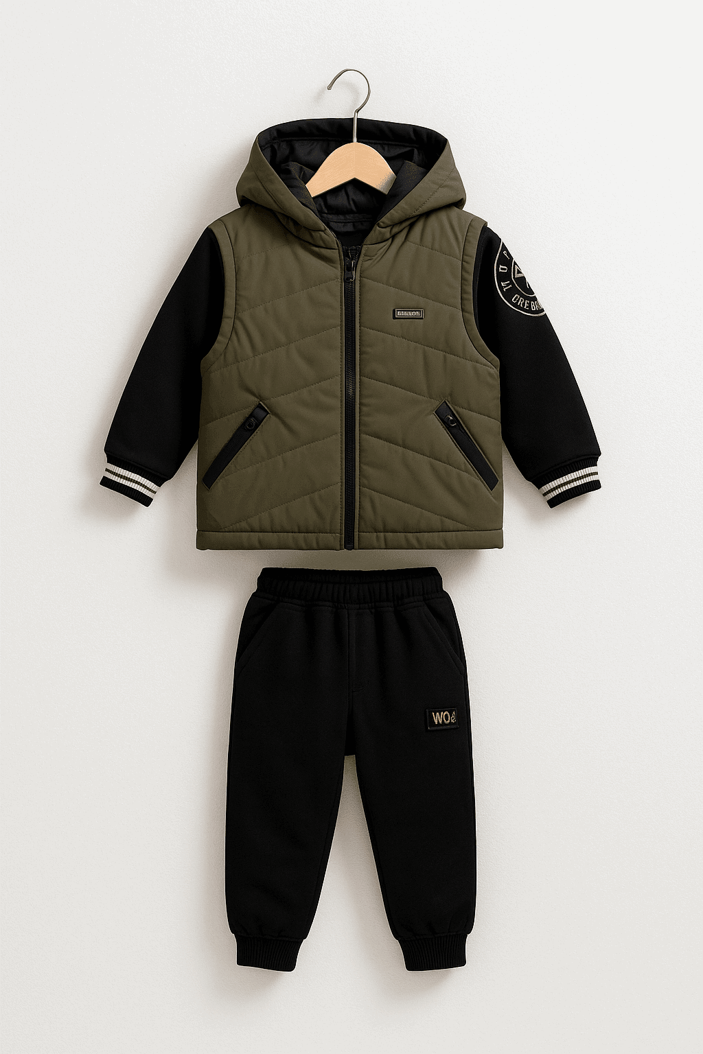 3 Pcs Boy Puffer Jacket Set KDC 026 - Kiddiesco