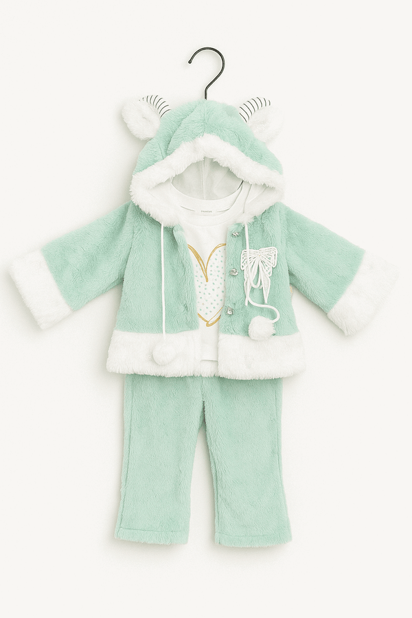 3 Pcs Furry Little Joy Outfit KDC 070 - Kiddiesco