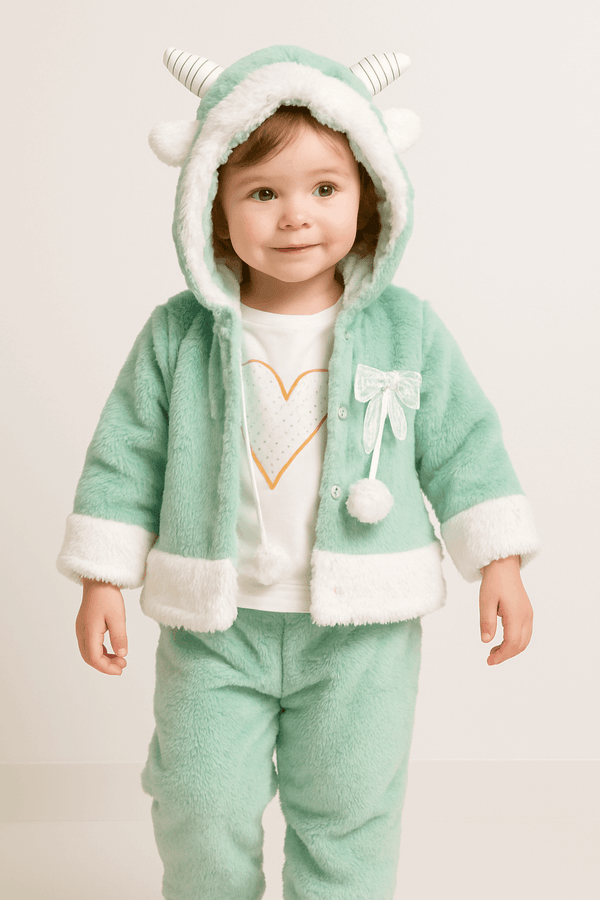 3 Pcs Furry Little Joy Outfit KDC 070 - Kiddiesco