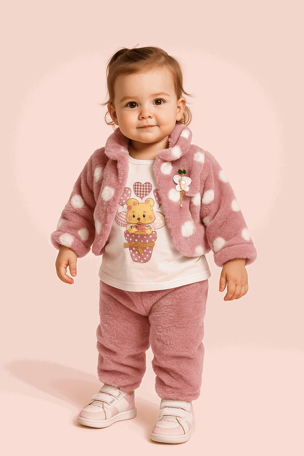 3 Pcs Furry Little Joy Outfit KDC 071 - Kiddiesco