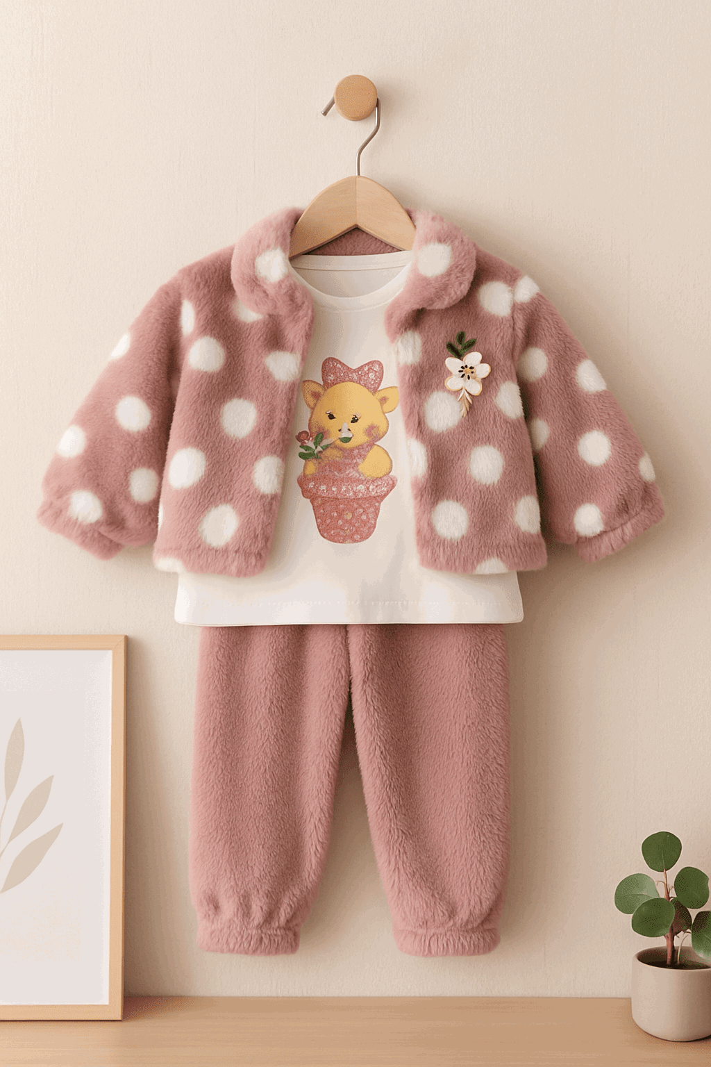 3 Pcs Furry Little Joy Outfit KDC 071 - Kiddiesco
