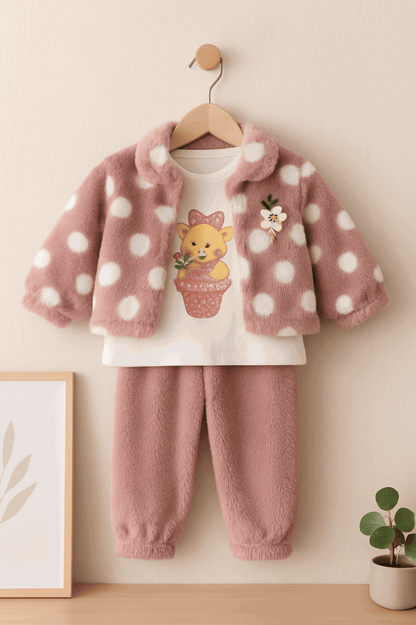 3 Pcs Furry Little Joy Outfit KDC 071 - Kiddiesco