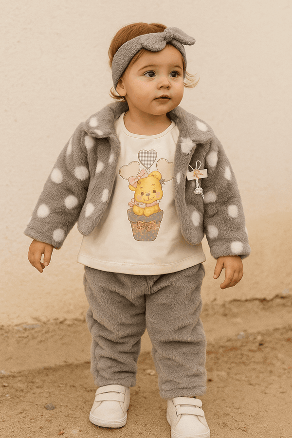 3 Pcs Furry Little Joy Outfit KDC 071 - Kiddiesco