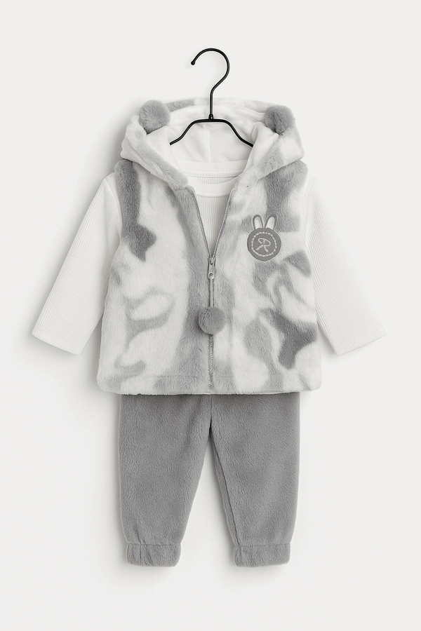 3 Pcs Furry Little Joy Outfit KDC 072 - Kiddiesco