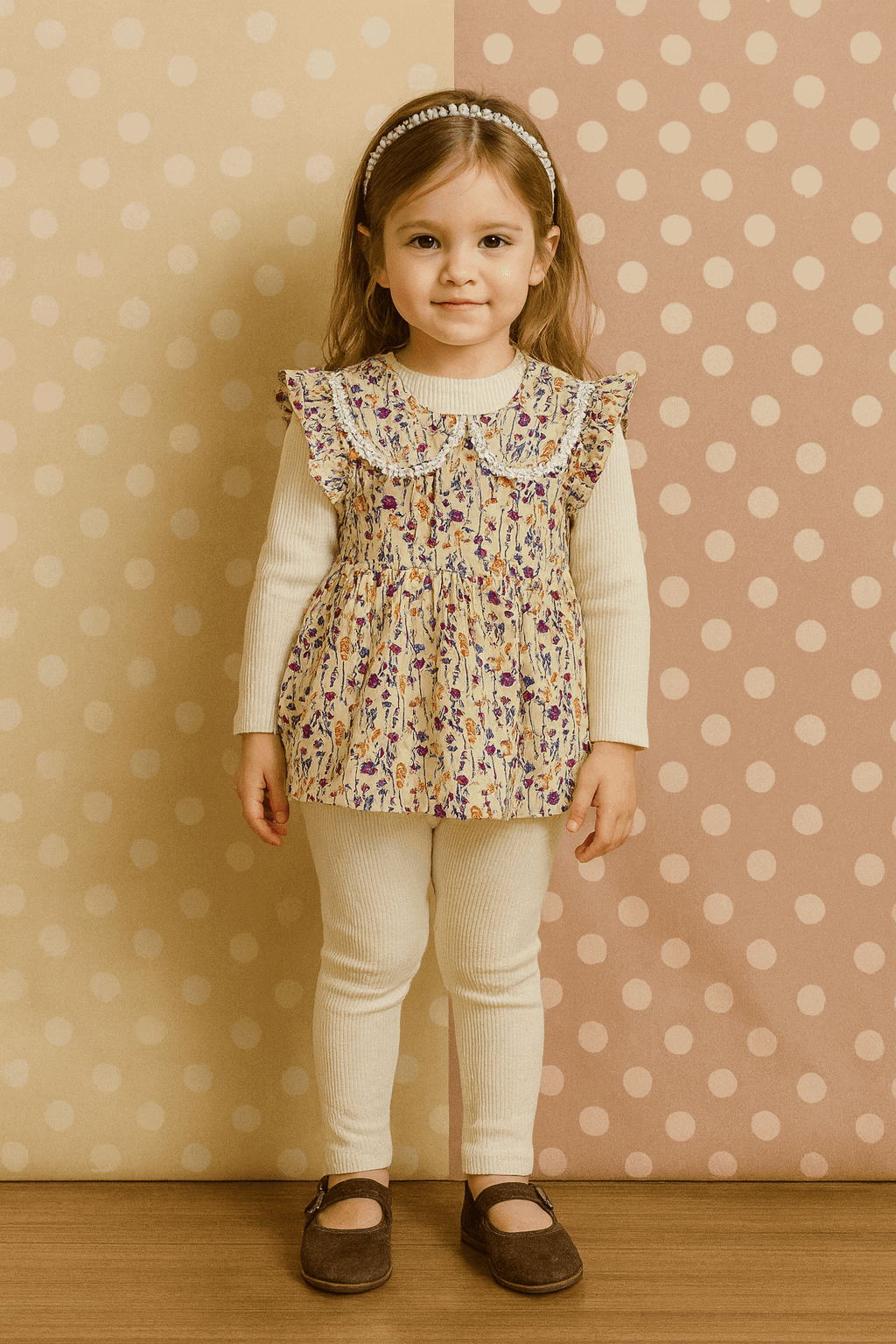 3 Pcs Girl Frock KDS 54 - Kiddiesco