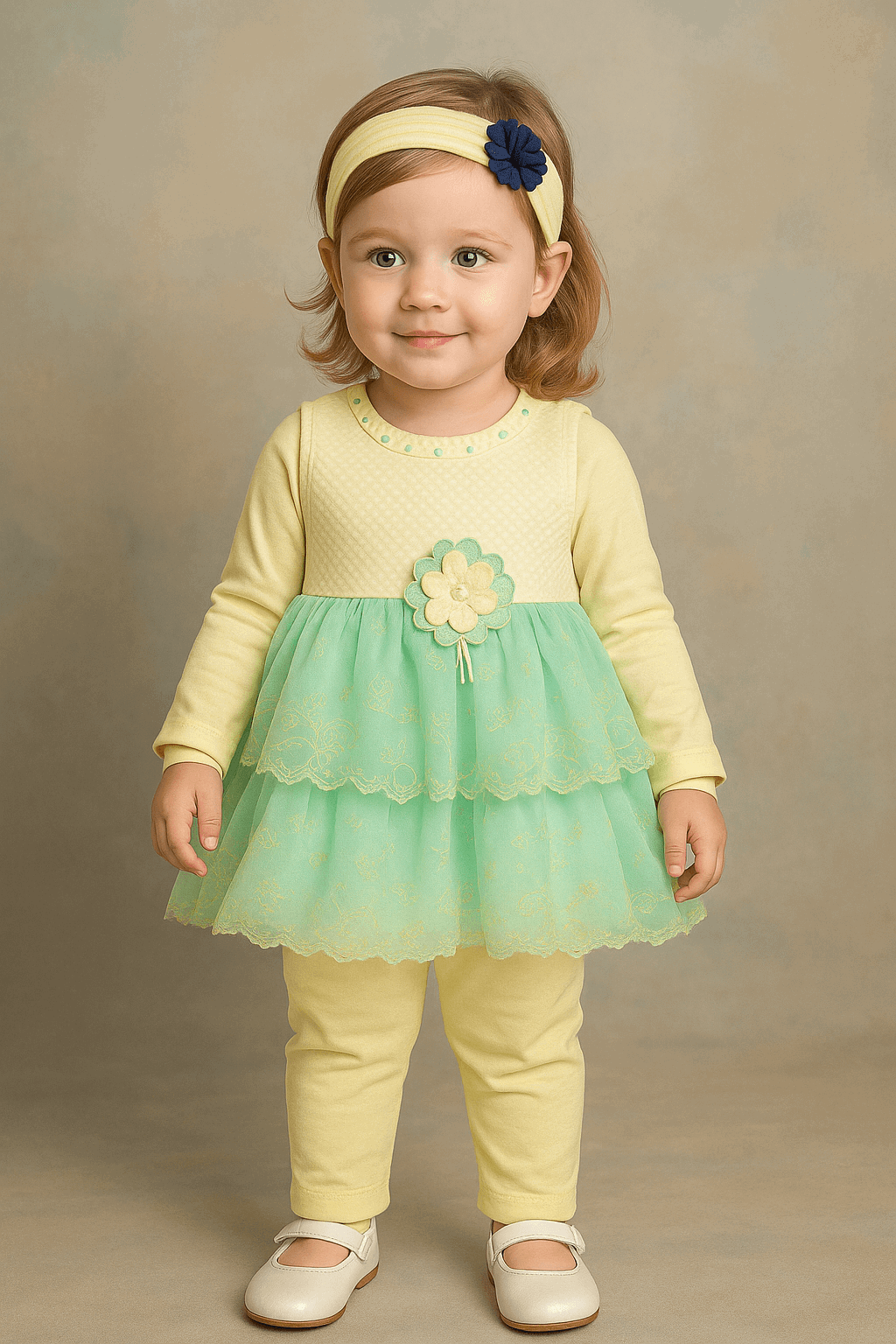 4 Pcs Girl Fancy Frock KDS 52 - Kiddiesco