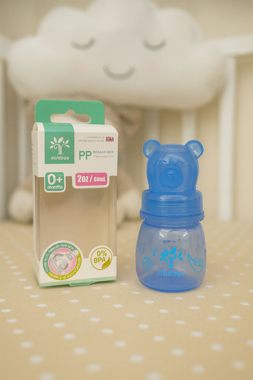 Baby Food Grade Feeding PP Feeder Bottle Blue
