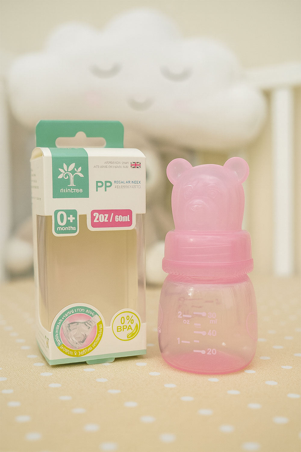 Baby Food Grade Feeding PP Feeder Bottle Pink