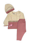 3 Pcs Floral Charm Baby Set