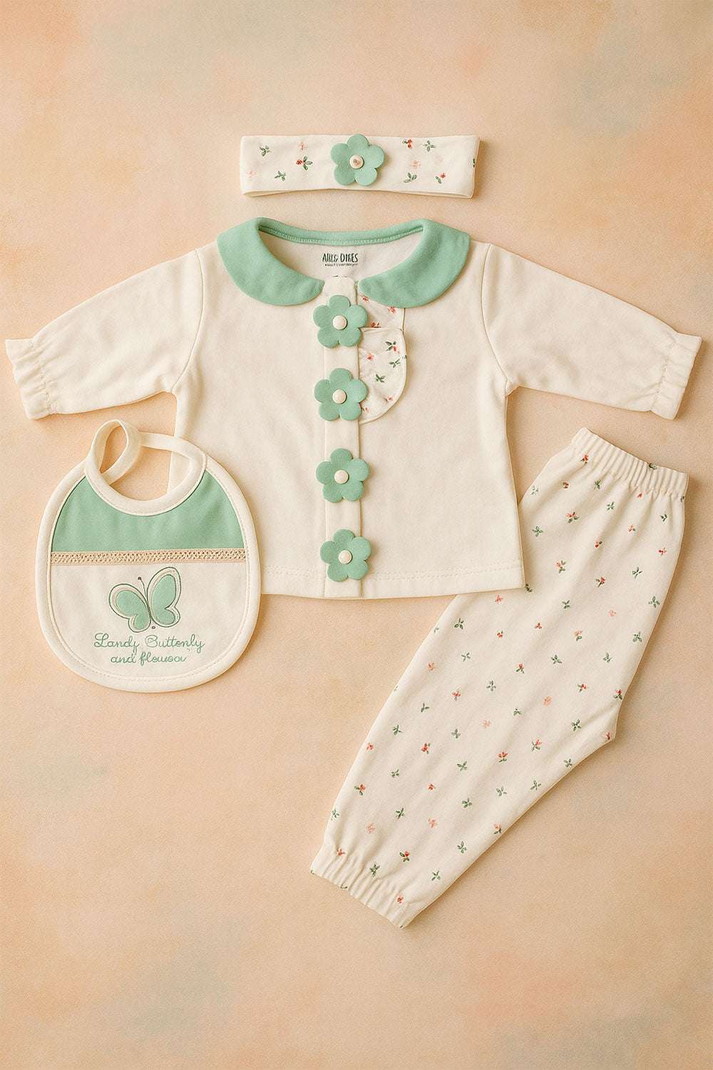 4 Pcs Charming Green Set