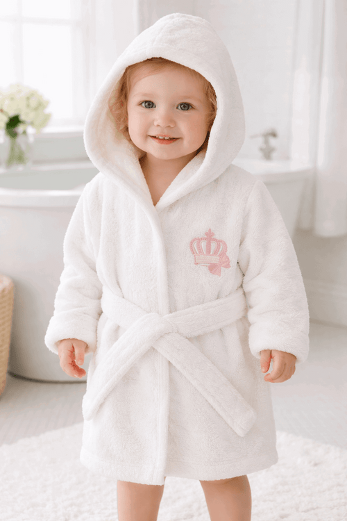 Kids Embroidery Bathrobe