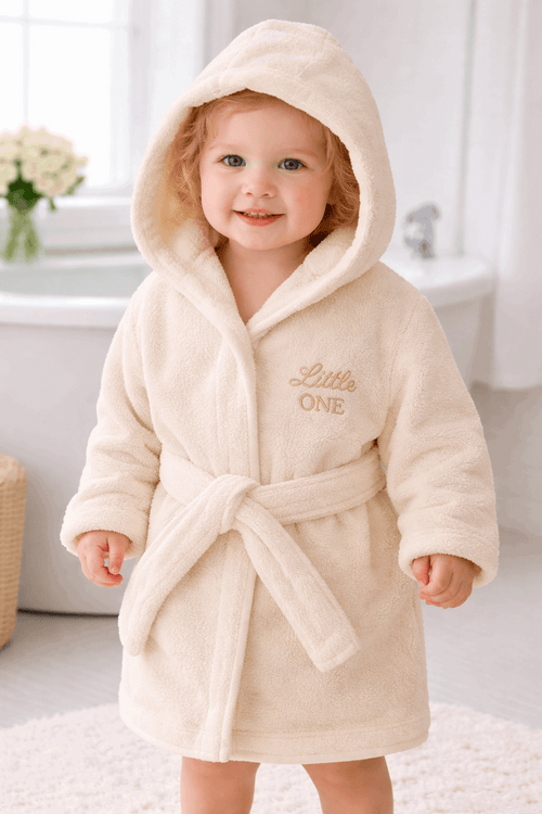 Kids Embroidery Bathrobe